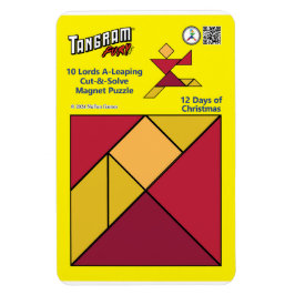 Tangram Magnet Puzzel - 10 Heren A-Leaping Magneet