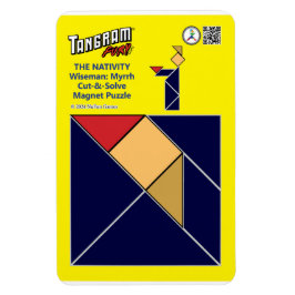 Tangram Nativity Magnet - Wiseman met Myrrh Magneet