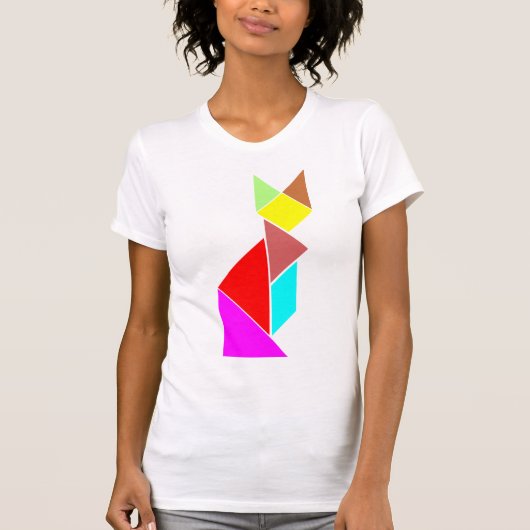 tangramkat t-shirt (Voorkant)