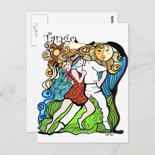 Tangueritos en de Sun Tango Briefkaart (Voorkant / Achterkant)