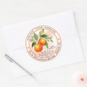 Tangy zelfgemaakte Oranje marmelade inblikken Ronde Sticker (Envelop)
