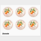 Tangy zelfgemaakte Oranje marmelade inblikken Ronde Sticker (Vel)