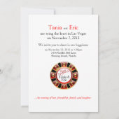 Tania en Eric Las Vegas Reception Kaart (Achterkant)