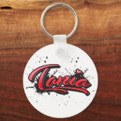 Tania red Heart Graffiti Schlüsselanhänger Sleutelhanger (Voorkant)