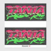 Tanja Vorname Name Graffiti Aufkleber Sticker (Vel)
