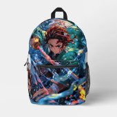 Tanjiro de beste Japanse anime Bedrukte Rugzak (Voorkant)