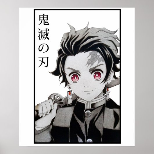 Tanjiro Demon Slayer Kimetsu No Yaiba Anime Poster (Voorkant)
