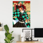 Tanjiro Demon Slayer Manga Poster (Thuiskantoor)