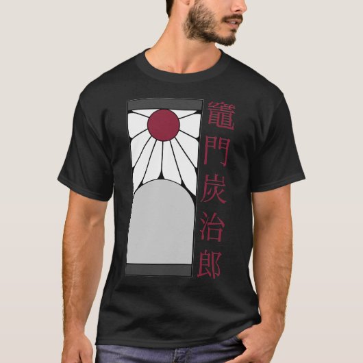 Tanjiro Earring Demon Slayer Kimetsu No Yaiba T-Sh T-shirt (Voorkant)