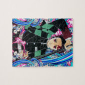 Tanjiro Kamado Blue Legpuzzel (Horizontaal)