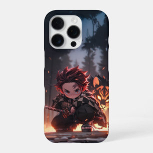 Tanjiro Kamado Demon Slayer Chibi iPhone 16 Pro Hoesje
