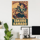 Tanjiro Kamado Demon Slayer Poster (Thuiskantoor)