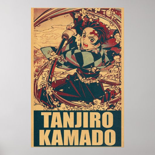Tanjiro Kamado Demon Slayer Poster (Voorkant)