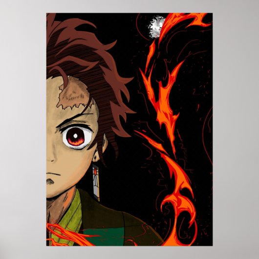 Tanjiro Kamado Demon Slayer Poster (Voorkant)
