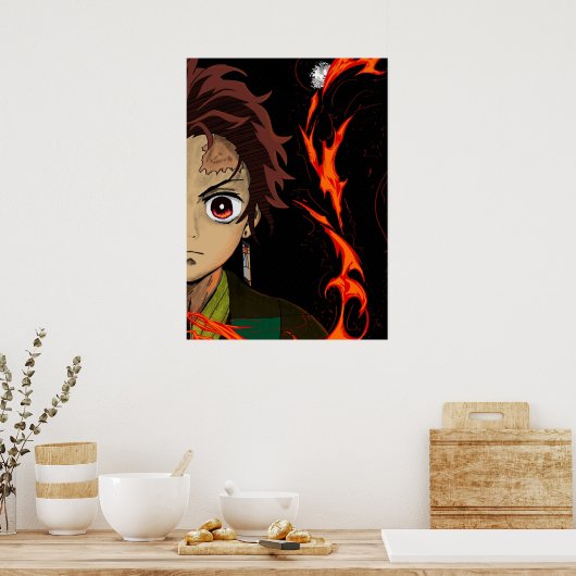 Tanjiro Kamado Demon Slayer Poster (Keuken)