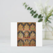 TANJORE PAINTING ASHTALAKSHMI SOUTH INDIA BRIEFKAART (Staand voorkant)