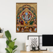 Tanjore Vishnu Devotionele Poster | Traditionele I (Thuiskantoor)