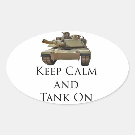 Tank AAN Ovale Sticker (Voorkant)