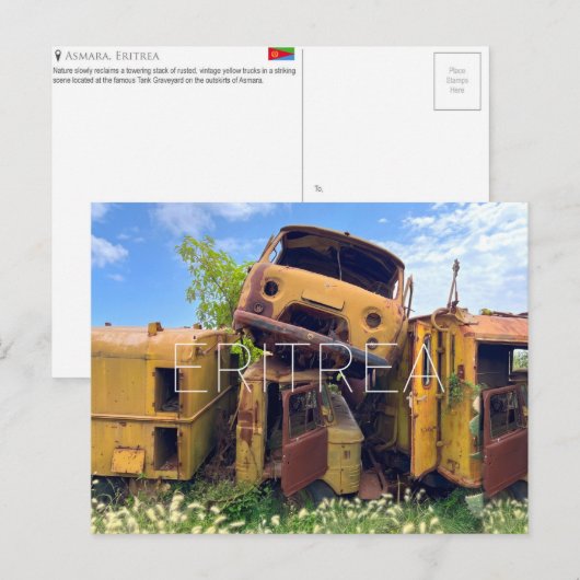 Tank Begraafplaats, Asmara, Eritrea Reisansichtkaa Briefkaart (Voorkant / Achterkant)