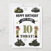 Tank Birthday Feestdagenkaart (Voorkant)