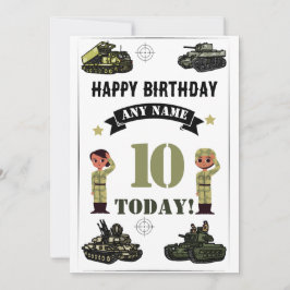 Tank Birthday Feestdagenkaart