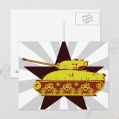 Tank Briefkaart (sterburst) (Voorkant / Achterkant)