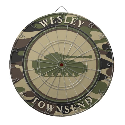 Tank en Camo Dartbord (Voorkant)
