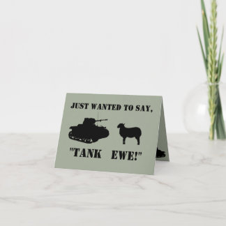 Tank Ewe Grappig Bedankt Kaarten