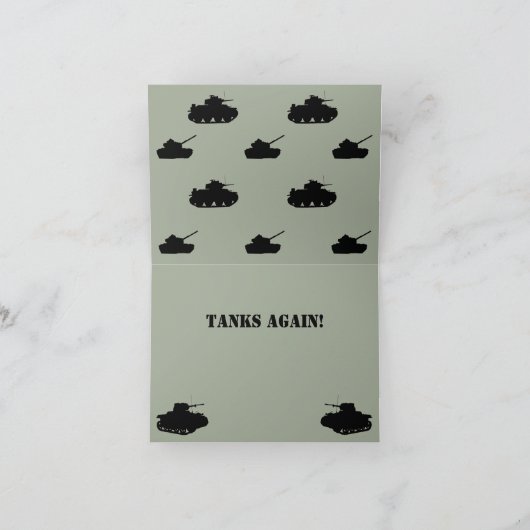 Tank Ewe Grappig Bedankt Kaarten (Binnen)