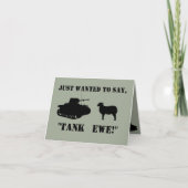 Tank Ewe Grappig Bedankt Kaarten (Voorkant)