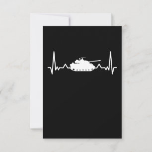 Tank Heartbeat Militaire Voertuigcadeau Bedankkaart