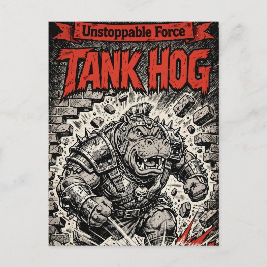 Tank Hog Feestdagenkaart (Voorkant)