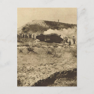 Tank in de Somme, Frankrijk Briefkaart