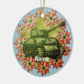 Tank kerstornament keramisch ornament (Links)