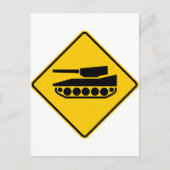 Tank kruising Highway Sign Briefkaart (Voorkant)