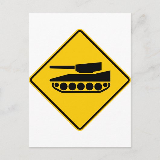 Tank kruising Highway Sign Briefkaart (Voorkant)
