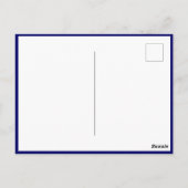 Tank Main Gamer Blue Red Cartoon Shield Briefkaart (Achterkant)