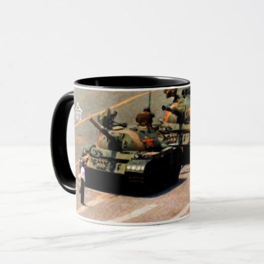 Tank Man Disgehoorzaamt symbool Mokken (Voorkant links)