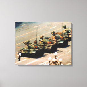 Tank Man omgepakt Canvas Afdruk