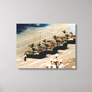 Tank Man omgepakt Canvas Afdruk