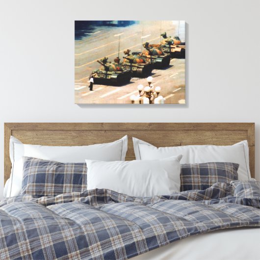 Tank Man verpakt Canvas (Insitu (Slaapkamer))