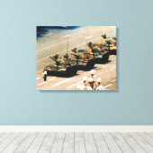Tank Man verpakt Canvas Afdruk (Insitu (Houten vloer))