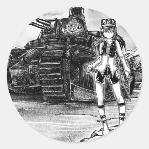 Tank Meisje Sticker