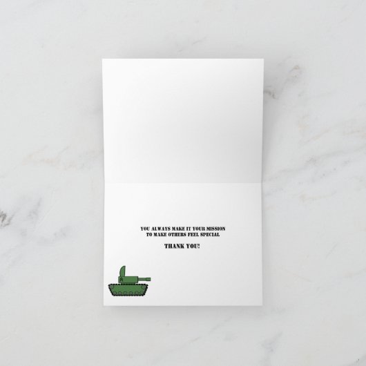 Tank Party Hartelijk dank Bedankkaart (Binnen)