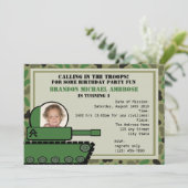 Tank Party Verjaardag/ Foto Kaart (Staand voorkant)