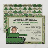 Tank Party Verjaardag/ Foto Kaart (Voorkant / Achterkant)