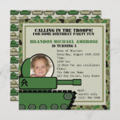 Tank Party Verjaardag/ Foto Kaart (Voorkant / Achterkant)