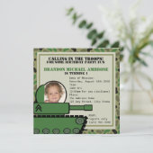 Tank Party Verjaardag/ Foto Kaart (Staand voorkant)