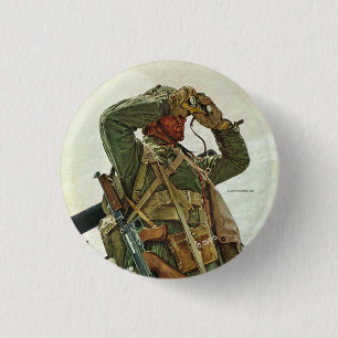 Tank Patrol Ronde Button 3,2 Cm