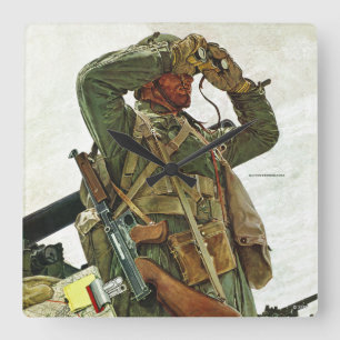 Tank Patrol Vierkante Klok